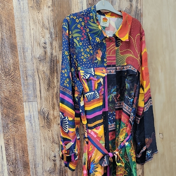 Colorful Patchwork Long Sleeve Dress - Picture 1 of 10